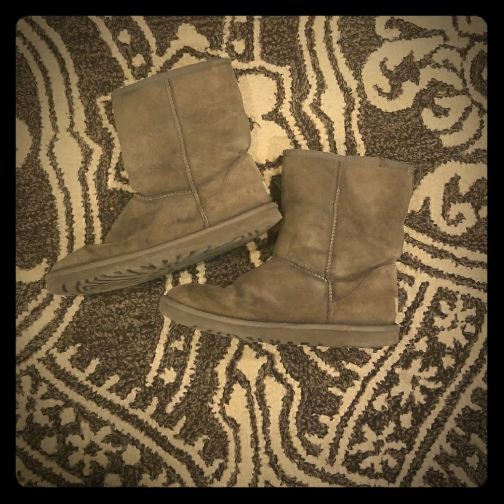 Grey short ugh boots